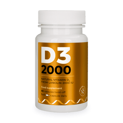 Natural vitamin D3 from lanolin 2000 IU - Twist-OFF