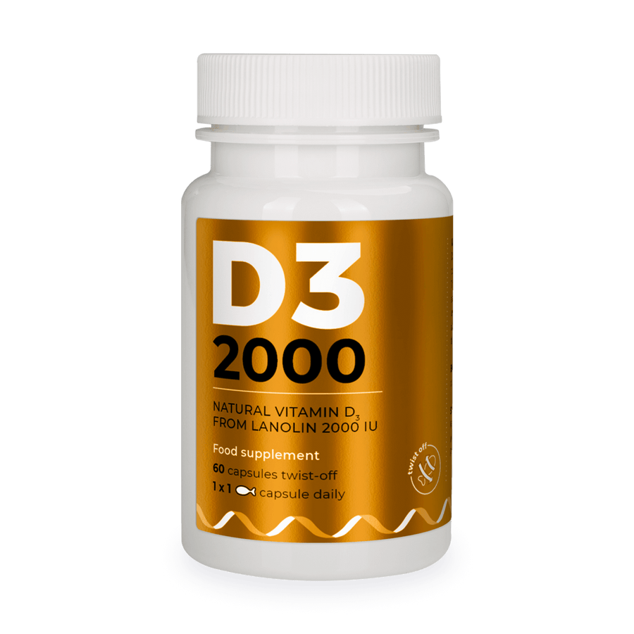 Natural vitamin D3 from lanolin 2000 IU - Twist-OFF