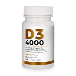 Natural vitamin D3 from lanolin 4000 IU Visanto