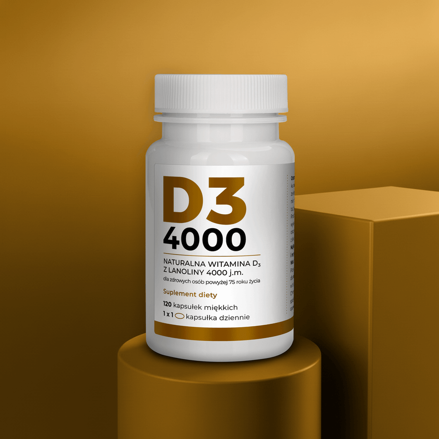 Natural vitamin D3 from lanolin 4000 IU 120 capsules