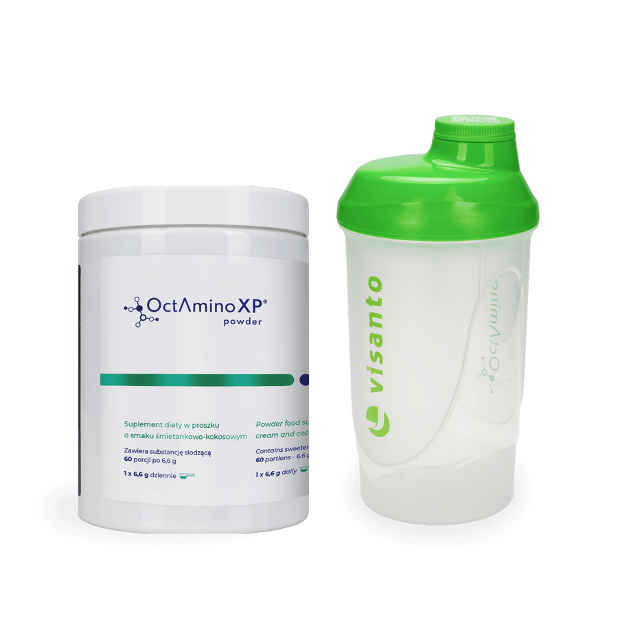 OctAminoXP® cream-coconut flavour powder + Shaker