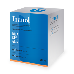 TRANOL with orange-banana flavour in sachets