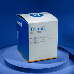 TRANOL with orange-banana flavour in sachets